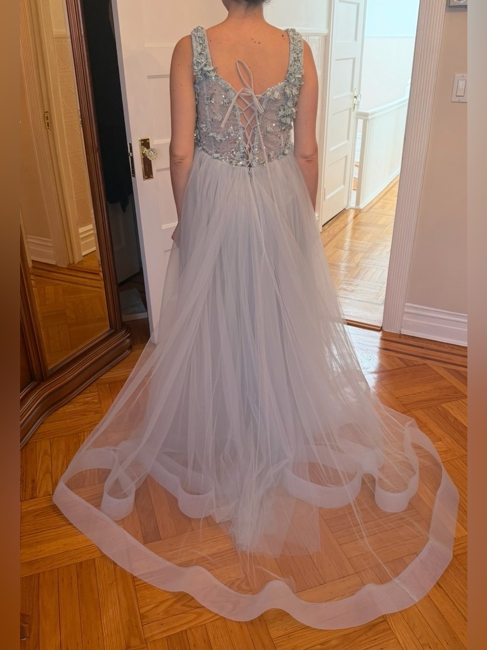 Blue Maternity Gown - Picture 4 of 4